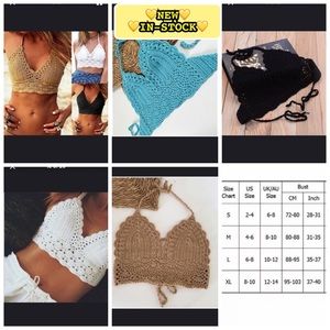 🌹CLEARANCE🌹SEXY CROCHET HALTER TOP 🌹SIZE S-XL🌹
